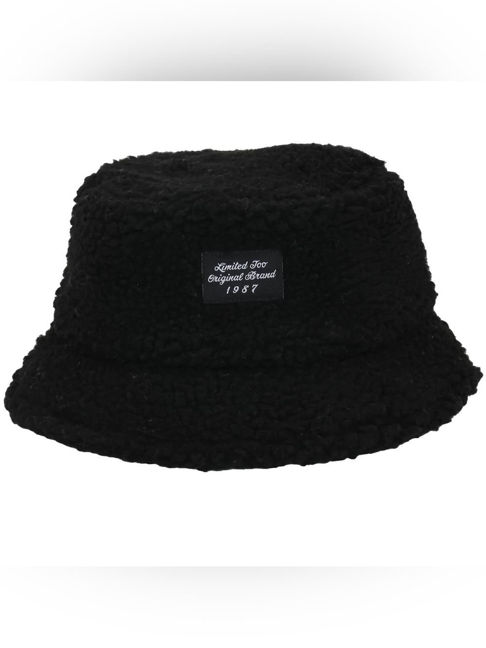 Girls Limited Too Faux Shearling Bucket Hat black